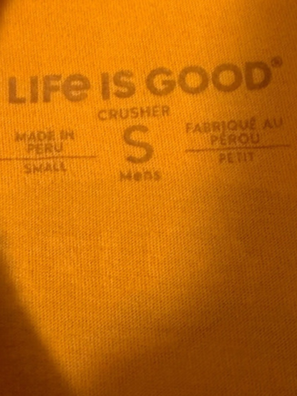 Life is Good crusher tee with landscape size small EUC - Picture 3 of 4